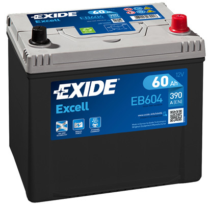 Autobaterie EXIDE Excell 60Ah, 12V, EB604 (EB604)